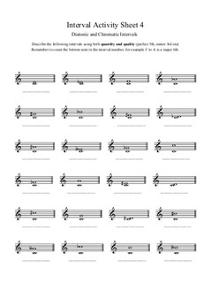 Interval Activity Sheet 4 (Naming Intervals) by Yvonne Johnson sheet ...
