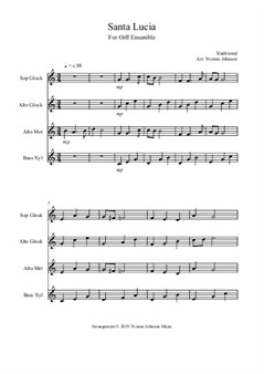Santa Lucia - For Orff Ensemble